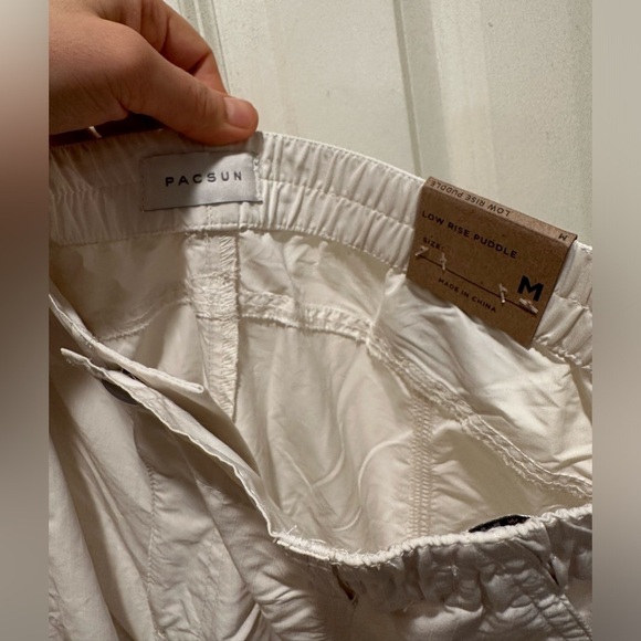 NWT Pacsun Cream Birch Low Rise Puddle Cargo Pants, size M - Picture 4 of 13